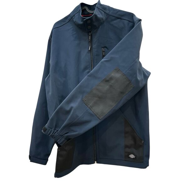 Dickies Men’s M Blue Softshell Full Zip Jacket Workwear Coat Lightweight casual - Picture 4 of 5